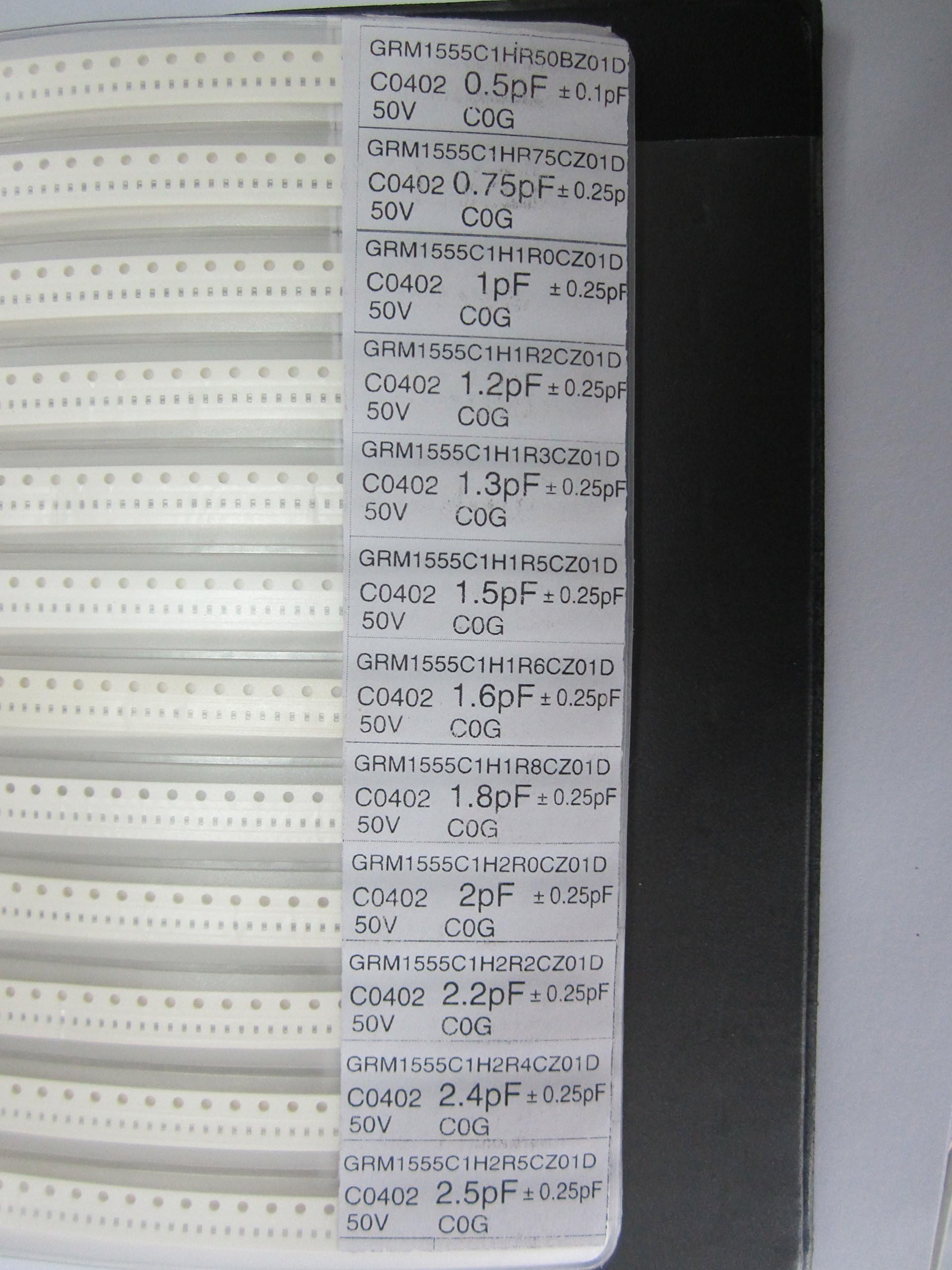 Free shipping Hot sale 0402 SMD Capacitor Kit Assorted Kit 0.5pF~1uF 80valuesX50pcs=4000pcs Sample Kit