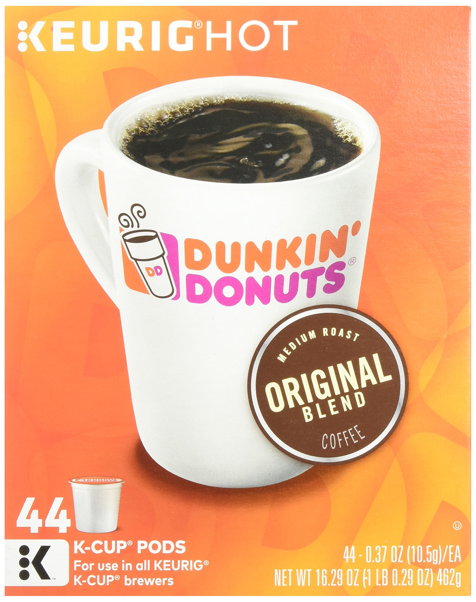 Galleon Dunkin Donuts Original Blend KCup Pods, 44 Cups (44 KCups)