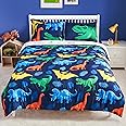 Joiedomi Kid Twin Comforter Set 5 Piece Dinosaur Bedding Set for Boys Girls Super Soft Microfiber Bed in a Bag with Comforter Sheets Pillowcase Sham