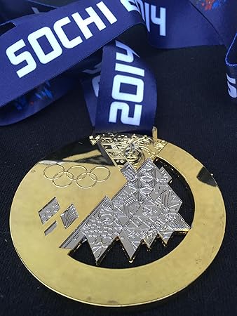 Amazon ロシアソチオリンピックゴールド14 Medalシルクリボン大きいサイズお土産 Notピンピン またはcoin トロフィー メダル
