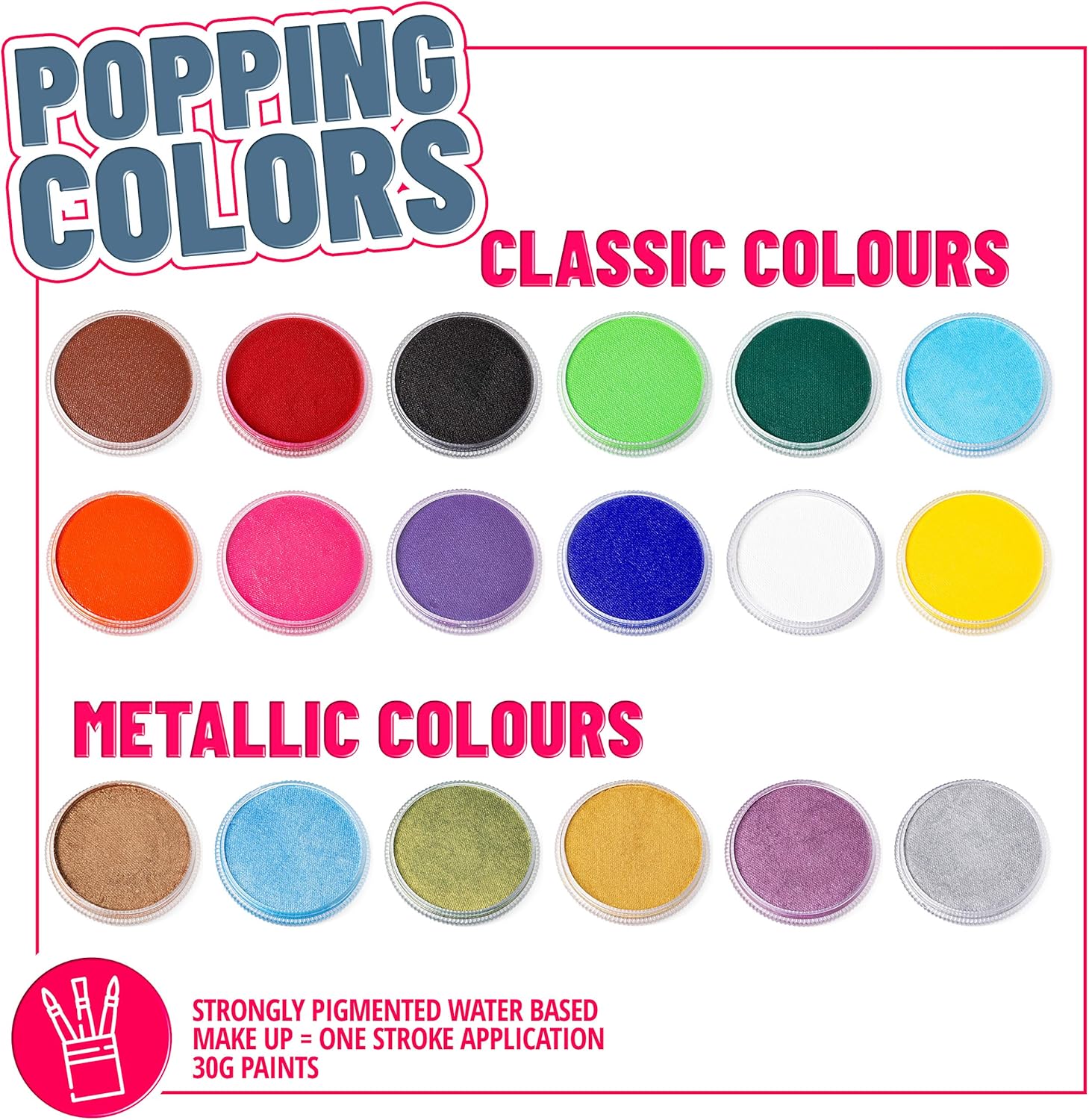 Blue Squid PRO Face Paint, Professional Water Based Single Cake Facepaint & Body Paints, SFX Makeup - Image 5