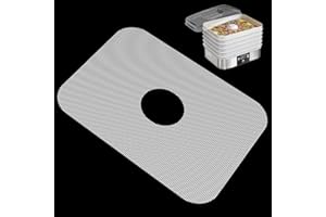 GUCUJI Pack of 5 Premium Non Stick Rectangle Fillet Silicone Dehydrator Sheets for Fruit Dryer Mesh