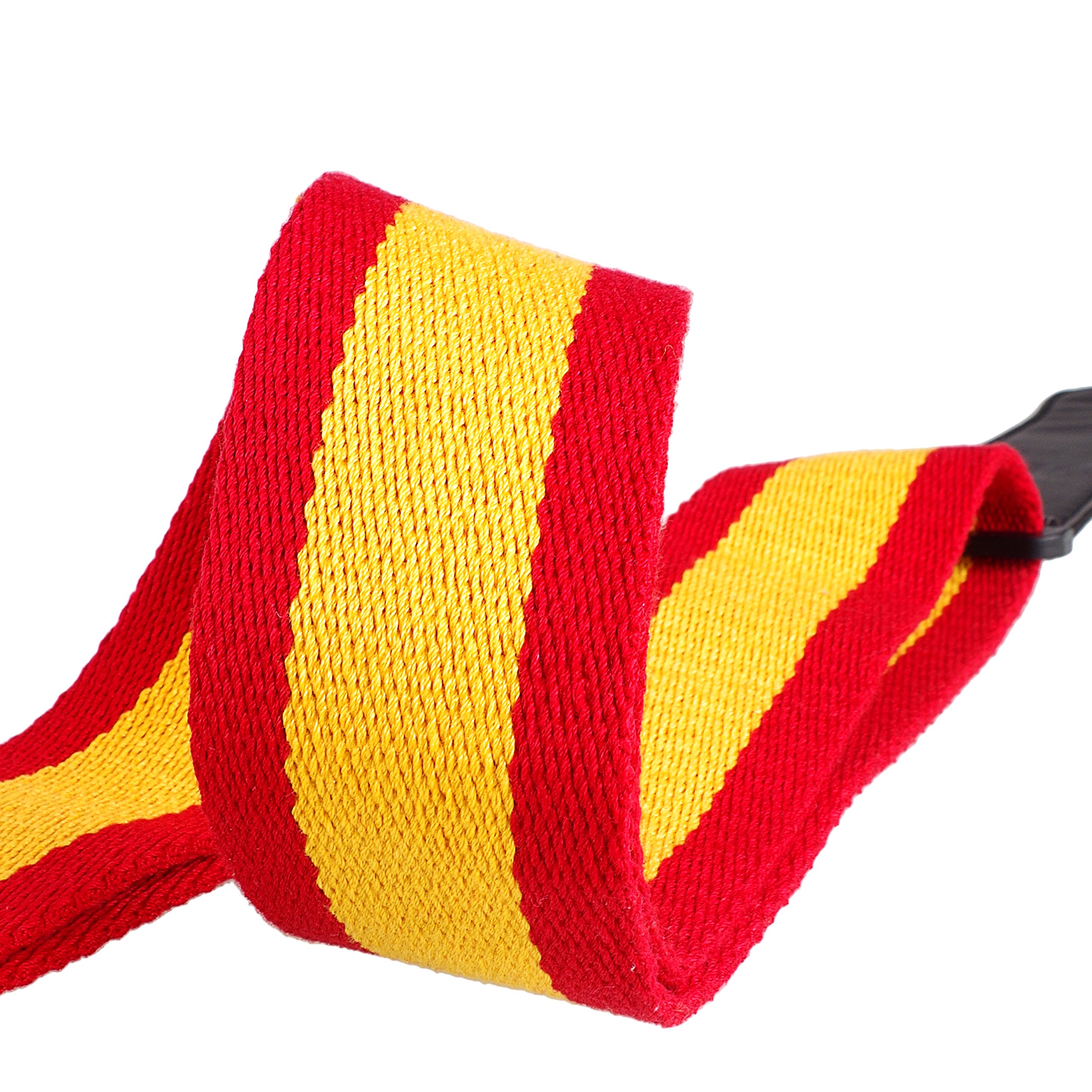 Mugig Correa Guitarra Ajustable Material Algotón Y Cuero Hecho A Mano Con Extremos Reforzado Perfecta Para Cualquier Guitarra