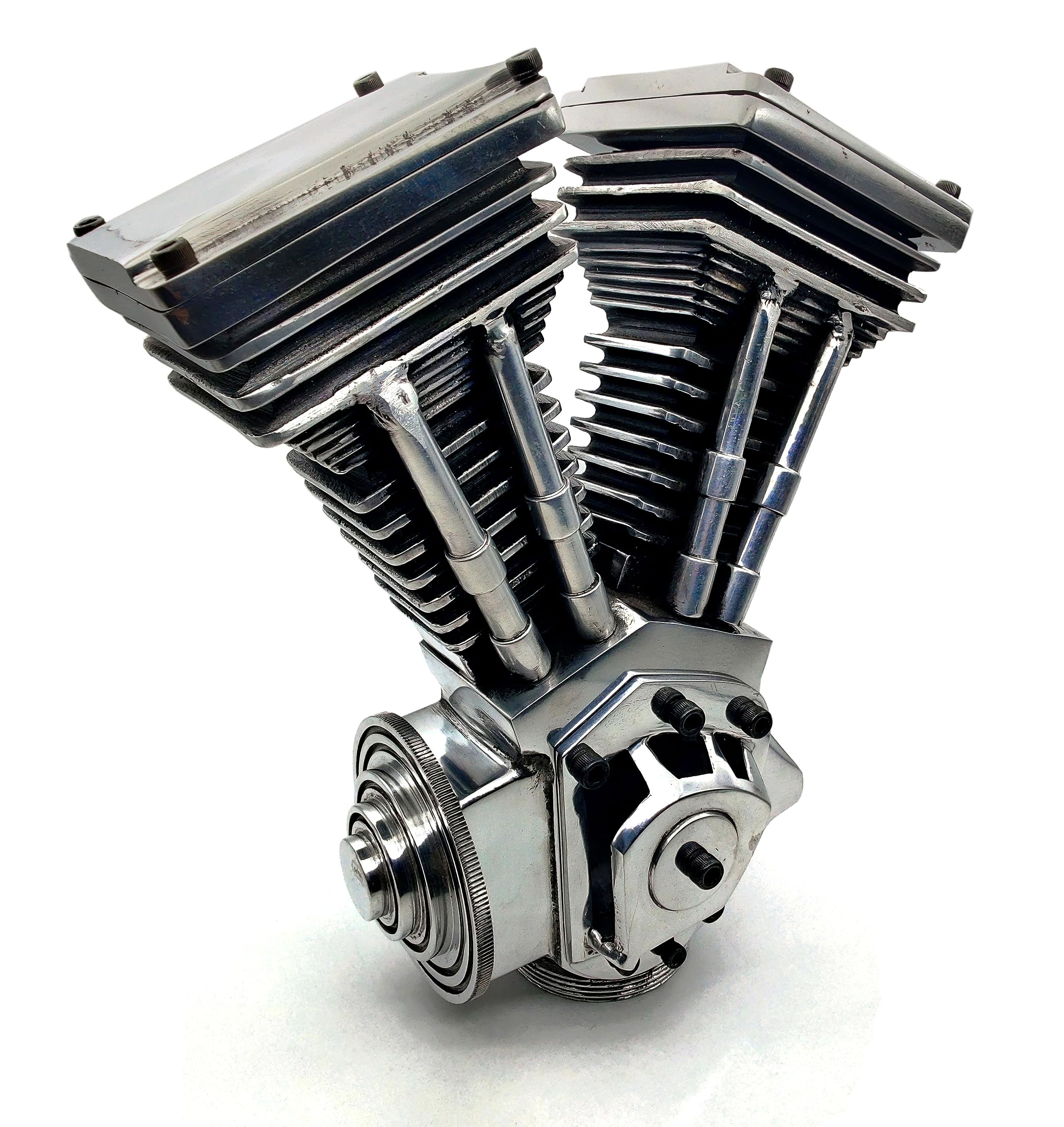 Photo 1 of Twin Engine Memorial Keepsake Urn - Tribute for Bike Lovers | Handcrafted Urn with Premium Quality Twin Engine Design | Thoughtful Memorial for Ashes and Mementos Decorative Urns Adult for Funeral