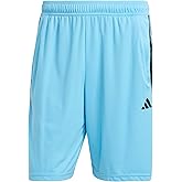 Adidas Men's Train Essentials Pique 3-Stripes Training Shorts, Semi Blue Burst/Black, X-Large/Tall