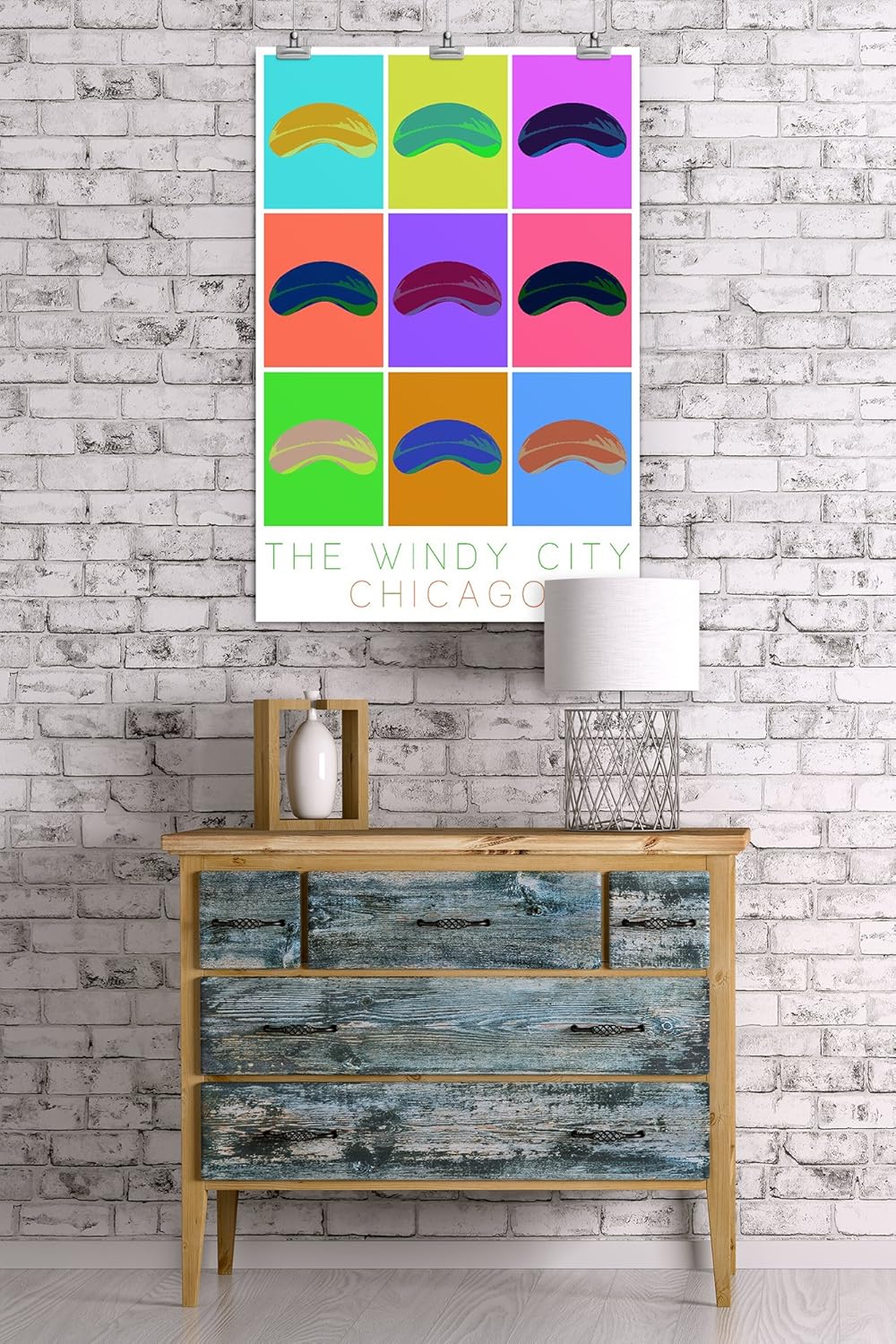 Amazon Com Chicago Illinois The Windy City Bean Pop Art