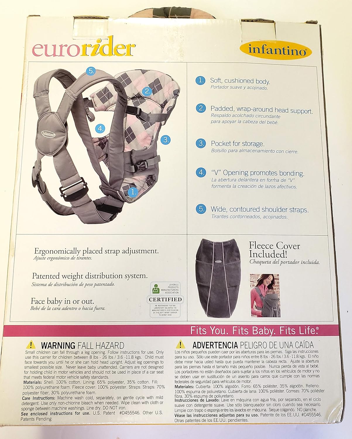 infantino eurorider baby carrier