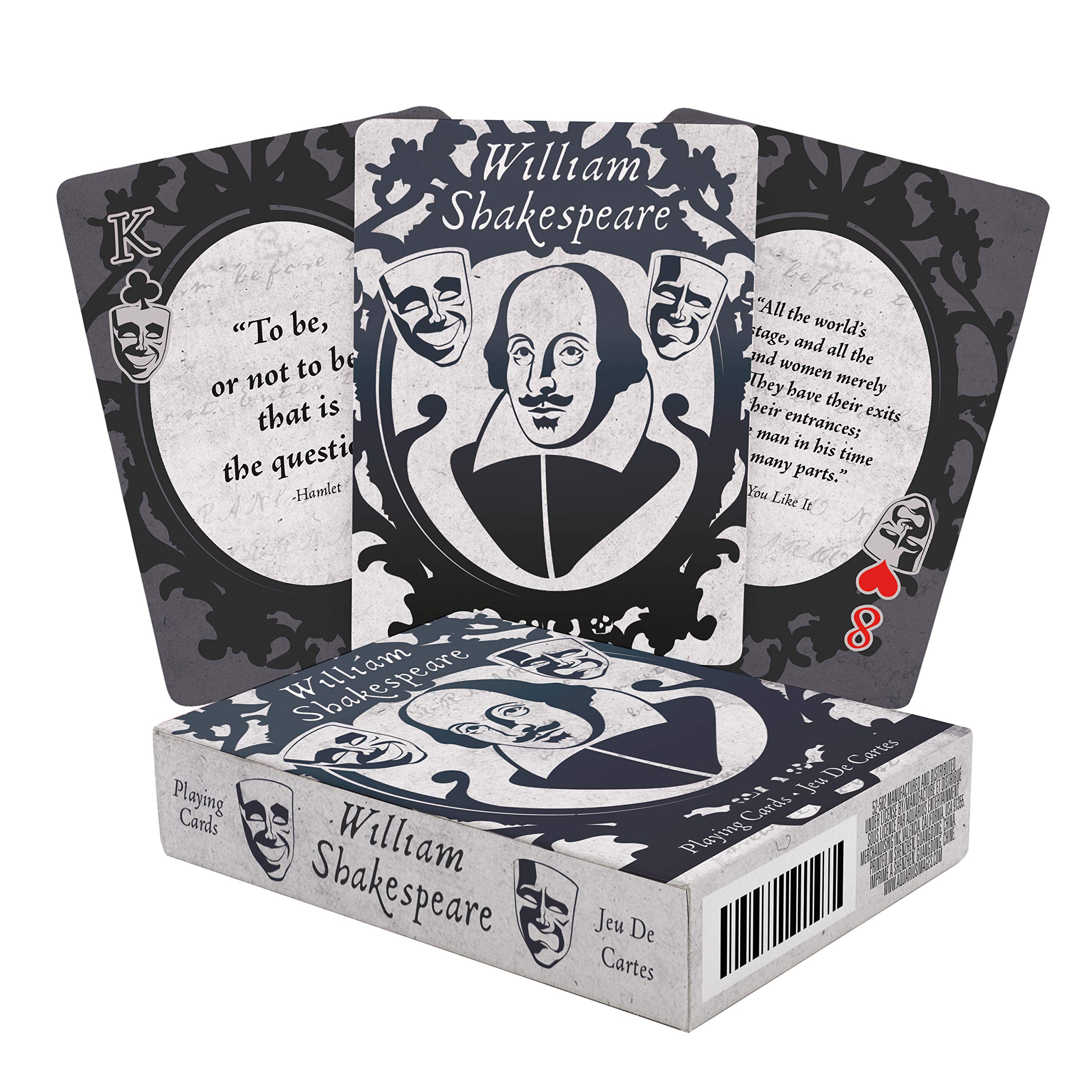 AQUARIUS William ShakespeareQuotes Set of 52 Playing Crads + Jokers