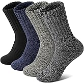 Senker Fashion Boot Socks for Women, Thick Wool Winter Warm Thermal Sock for Hiking Stockings Stuffers Christmas Gifts