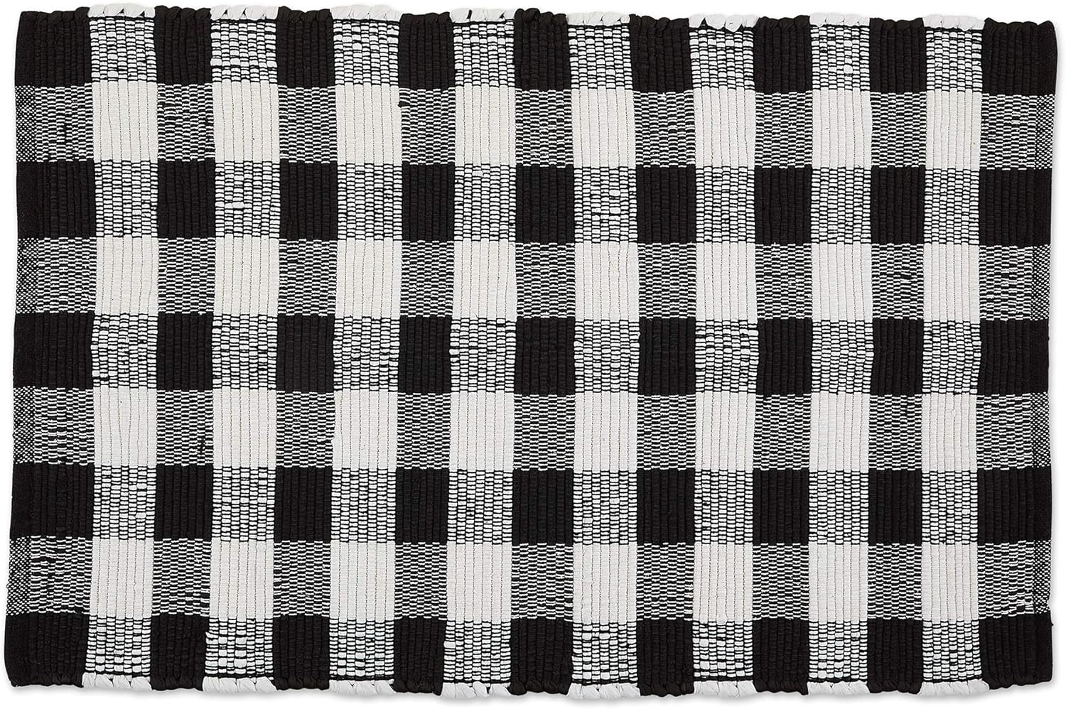 Best Dii Gray And White Buffalo Check Table Runner