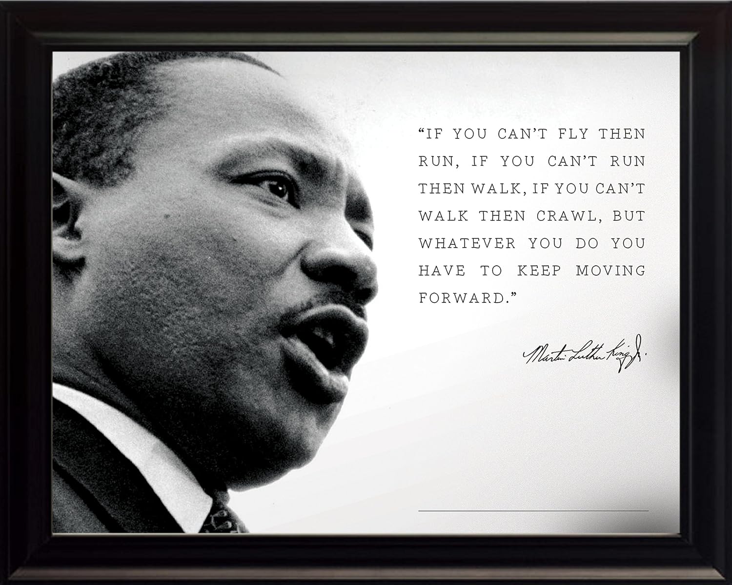 Martin Luther King Jr. 'If You Can't Fly' Inspirational Quote – Framed Poster Or Print, Vintage Style