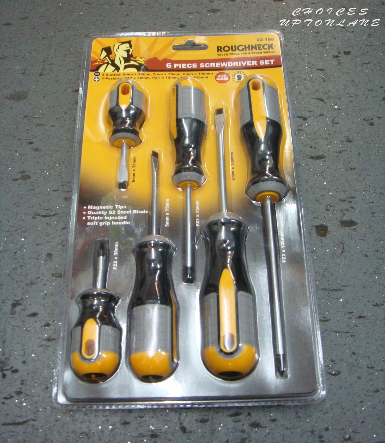 Roughneck ROU22198 Screwdriver Set - 6 Piece, Multicolor