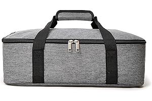 FATOLXX Insulated Casserole Dish Carrier Bag - Food Carriers for Hot or Cold Travel Potluck Parties,Picnic,Cookouts,Beach(Gray-1)
