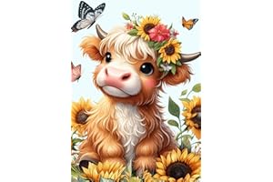 LEGRACE Cow Cross Stitch Kits for Adults - Stamped Crossstitching Kits Preprinted 11 Count Cross-Stitch Kit for Beginner, 11CT Prestamped Easy Pattern Needlepoint Kits Crafts for Decor