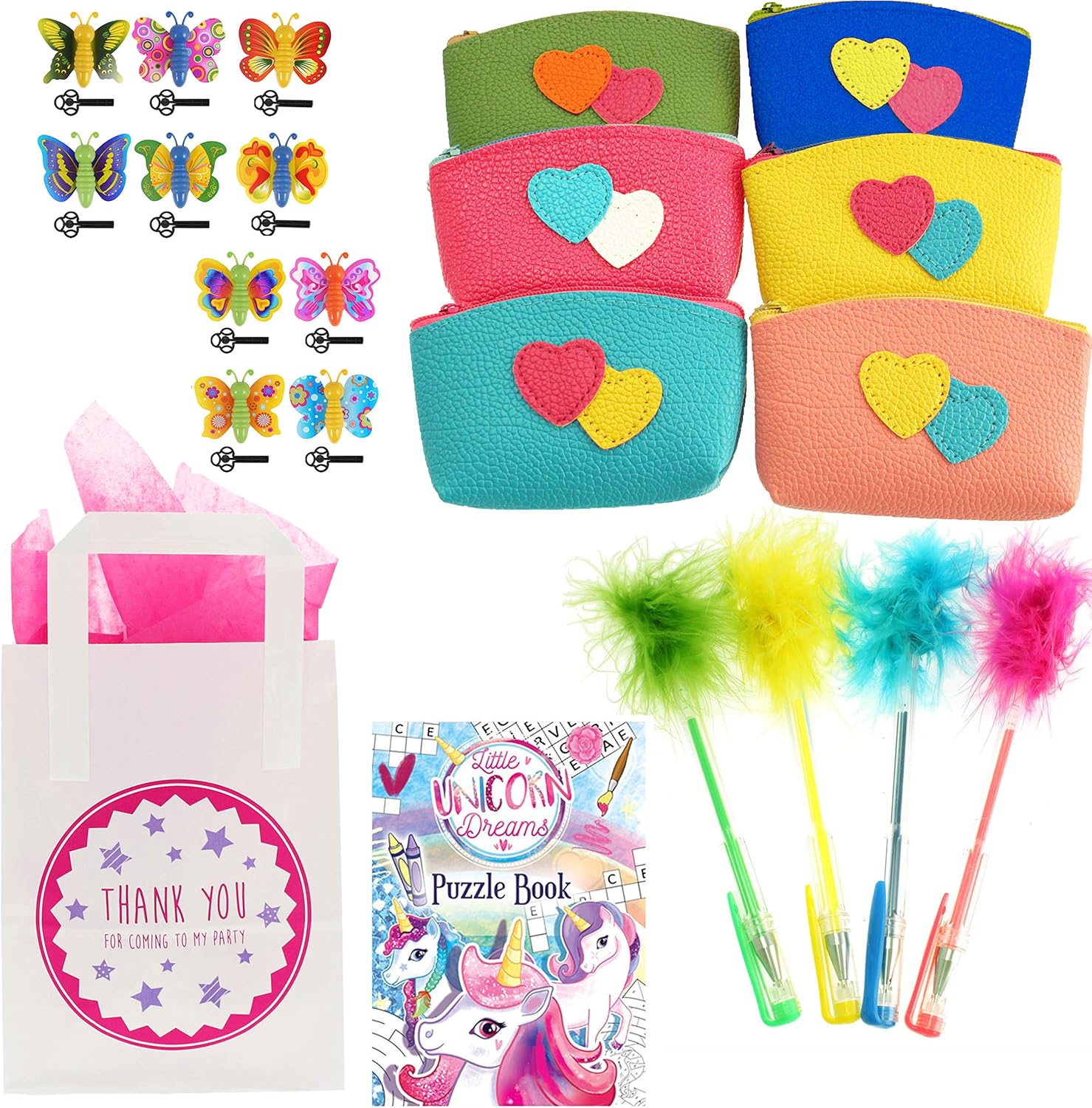 Girls Party Bags Ready To Fill Paper Party Bag with an assortment of party bag fillers with