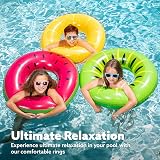 JOYIN Pool Inflatable Rings 82.5cm Fruit 3 Pack Watermelon Kiwi Lemon view 3