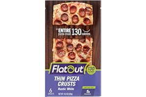 Flatout Thin Pizza Crust, Rustic White (1 Pack of 6 Pizza Crusts)