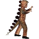 Toddler Dinosaur Costume | Spiny Stegosaurus Hooded Jumpsuit with Tail, Prehistoric Dress Up Halloween Outfit