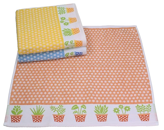 Betz 3 Stück Küchentücher Set Geschirrtuch KRÄUTER Größe 50x50 cm 100% Baumwolle