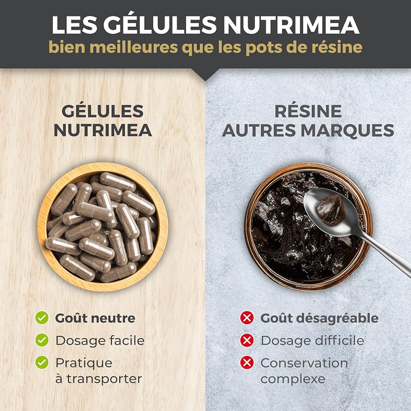 Shilajit | 2500 mg | 100% Pure | Extrait 5:1 Titré à 50% en Acide Fulvique