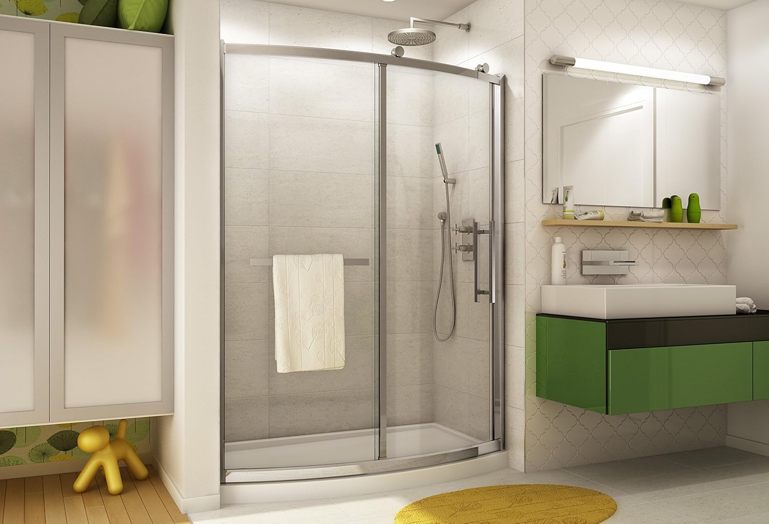Fleurco Sorrento 57 5 8 To 58 5 8 W X 75 H Bowfront 60