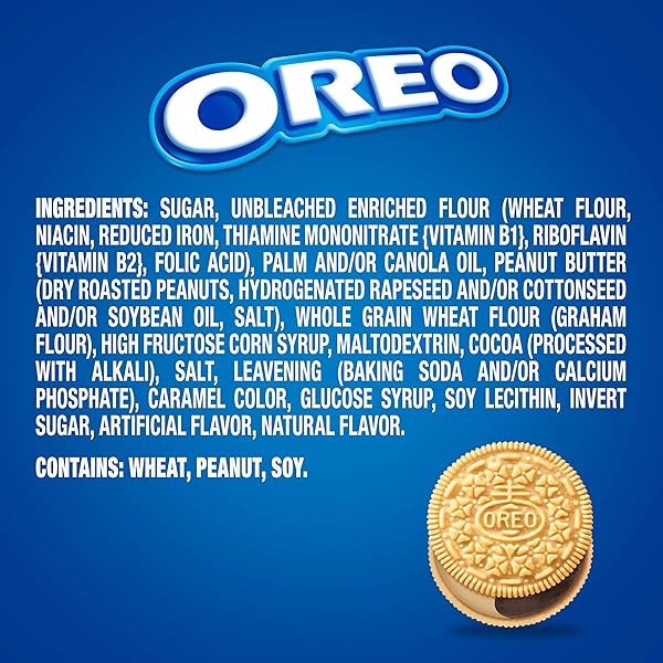 OREO CHOCOLATE PEANUT BUTTER PIE SANDWICH COOKIES, FAMILY SIZE, 17 OZ
