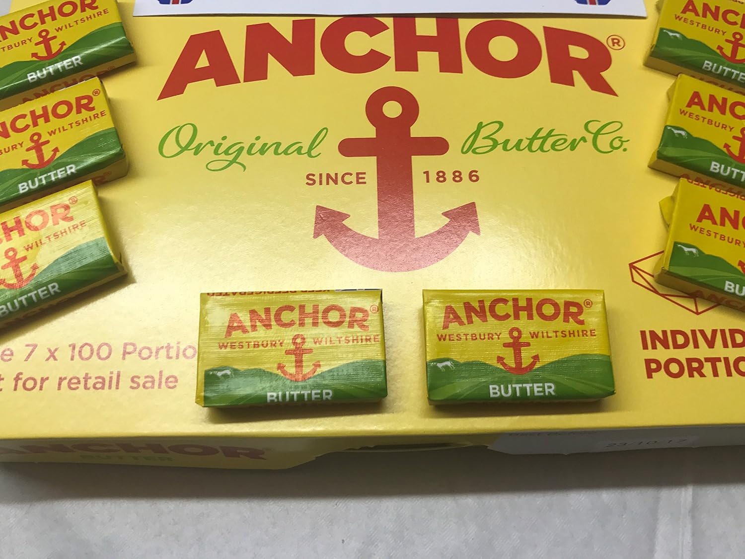 ( 100 Pack ) Anchor Butter Individual Portions Size 7 x 100 Portions