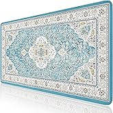 iCasso Large Desk Mat for Keyboard and Mouse,Retro Desk Pad,Non Slip Keyboard Mat with Stitched Edges,Long Extended Mouse Pad for Office Home School (35.4×15.7 Inches)