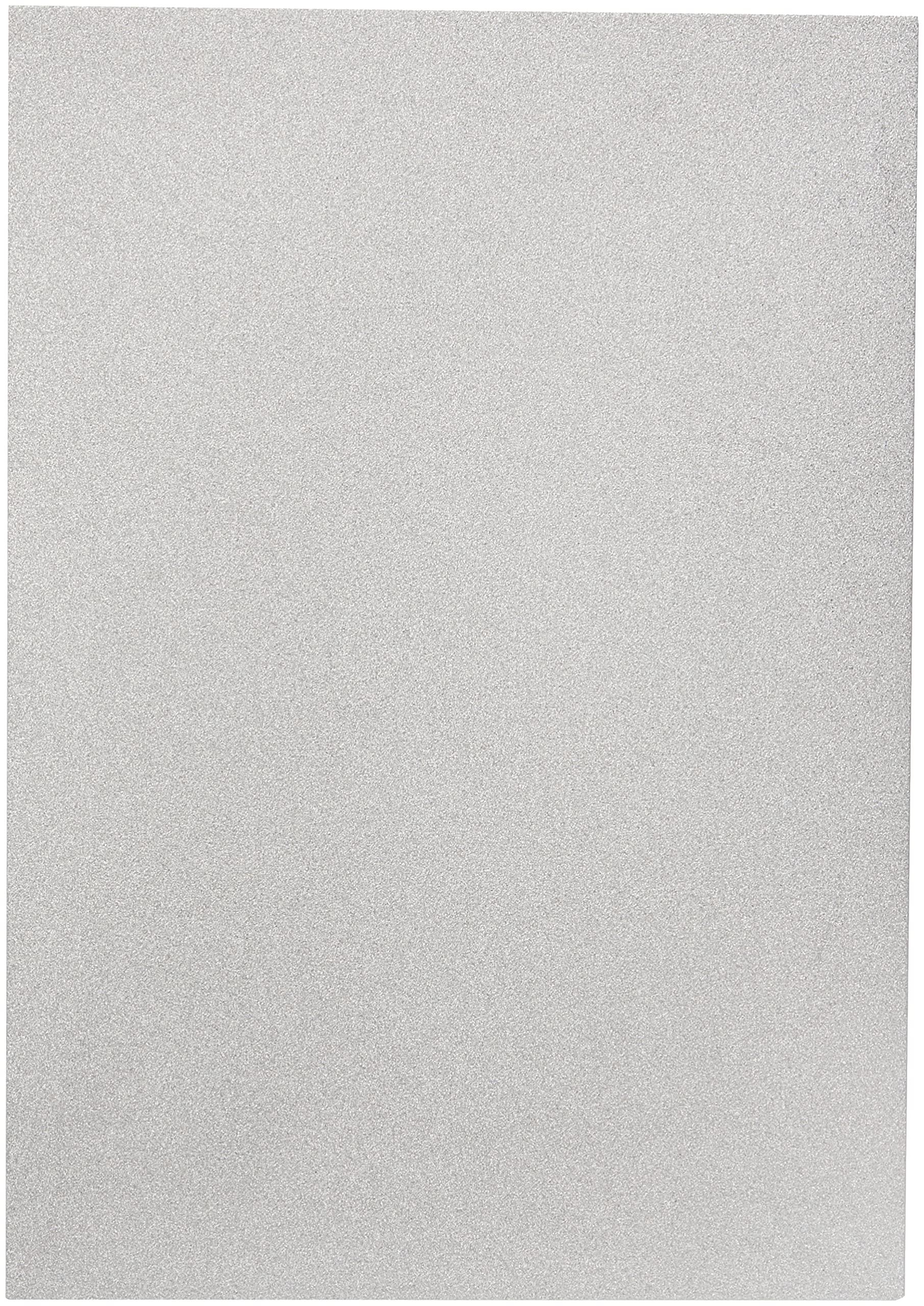 Oakwood Archer A4 Low-Shed Glitter Card-10 Sheets, Card, Silver, 0.1 x 21 x 29.5 cm