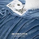 EHEYCIGA Fleece Blanket 130x165cm Mineral Blue Soft Microfiber Throw view 3