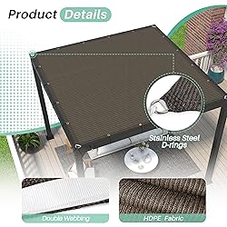 SunnyRoyal 20'x21' Sun Shade Sail Straight Edge