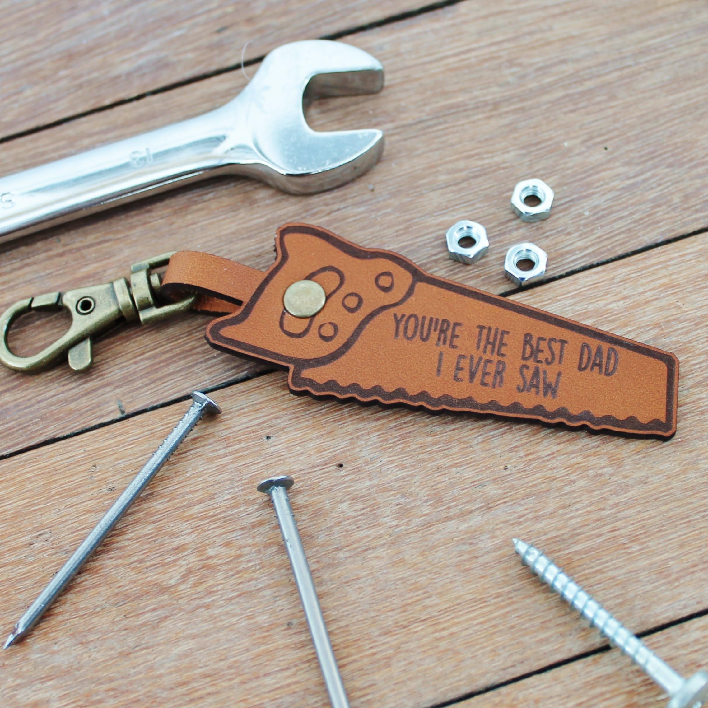 Best Dad Keyring Tool Leather Saw