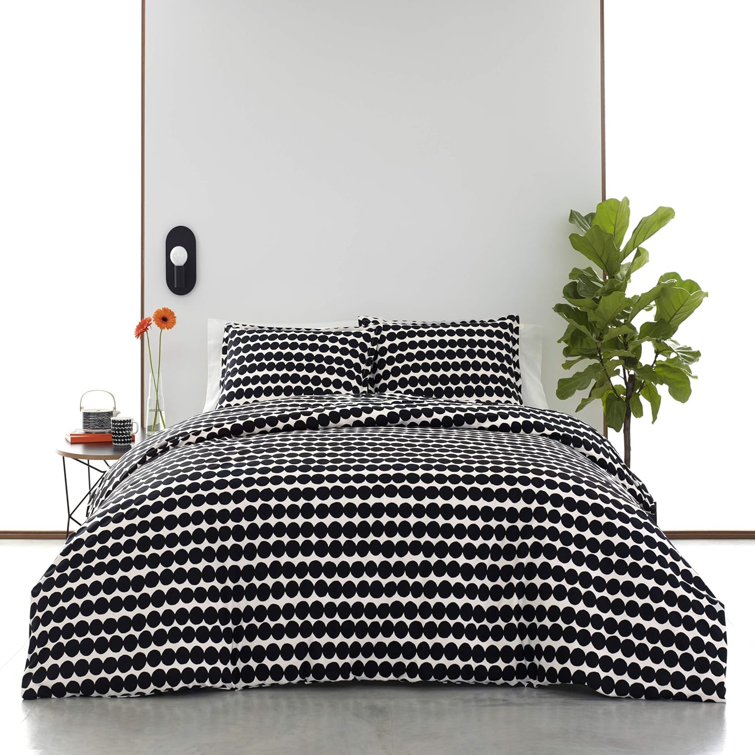 Amazon Com Marimekko Rasymatto Black Cotton Duvet Cover Set Full Queen Ushsfn 3 Home Kitchen