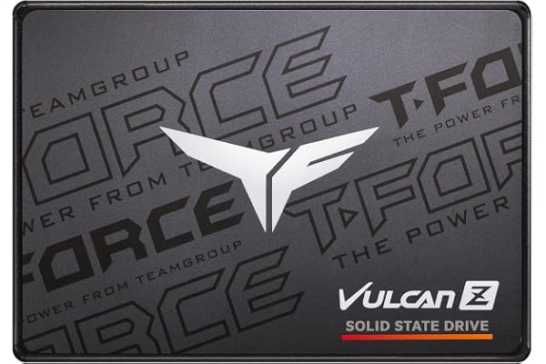 TEAMGROUP T-Force Vulcan Z 1TB SLC Cache 3D NAND TLC 2.5 Inch SATA III Internal Solid State Drive SSD, PC Upgrade (Read/Write Speed up to 550/500 MB/s) T253TZ001T0C101