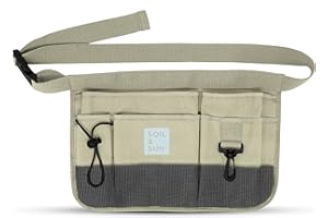 Soil & Sun Garden Tool Belt for Women, Tool Apron, Utility Belt Women, Teacher, Canvas Waist Apron with Pockets,Garden Aprons
