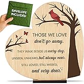 CONTRAXT Memorial Plaque for Loss of Loved One Wooden Sympathy Sign for Remembrance & Bereavement In Loving Memory Condolence Gift