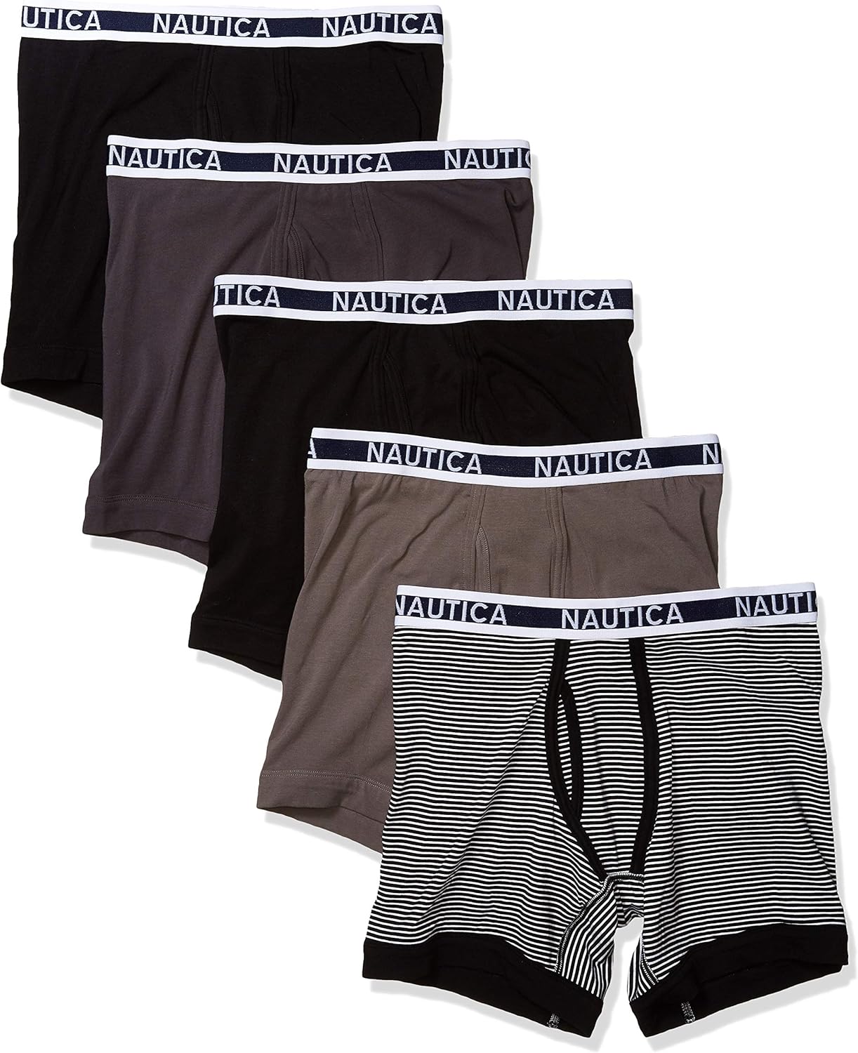 Nautica Men's Cotton Stretch Classic Boxer Brief Multipack at Amazon Men’s Clothing store