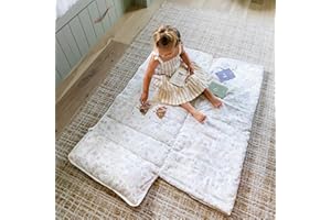 Makemake Organics GOTS Certified Organic Cotton Nap Mat with Detachable Pillow for Kids Soft Sleeping Bag for Toddlers, Boys, Girls - Ideal for Daycare, Preschool, Kindergarten