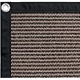 Shatex 90% Sun Shades for Patios 10x 20ft Shade Fabric Sun Shade Cloth Taped Edge with Grommets Sun-Block Mesh Shade for Pergola Cover Canopy Mocha, 12 Bungee Balls
