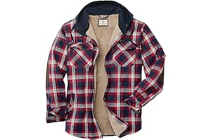 Legendary Whitetails mens Camp Night Berber Lined Hooded FlannelLong Sleeve