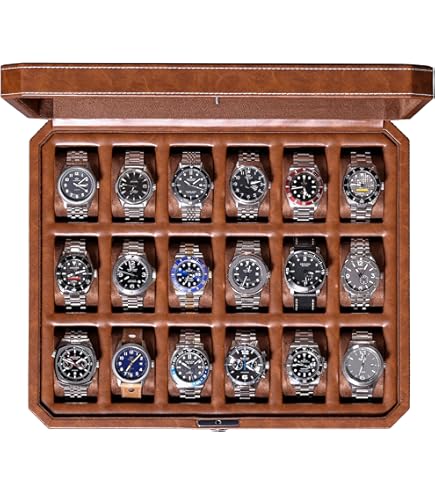 Amazon.com: ROTHWELL 18-Slot Watch Case with Drawer – Luxury Watch