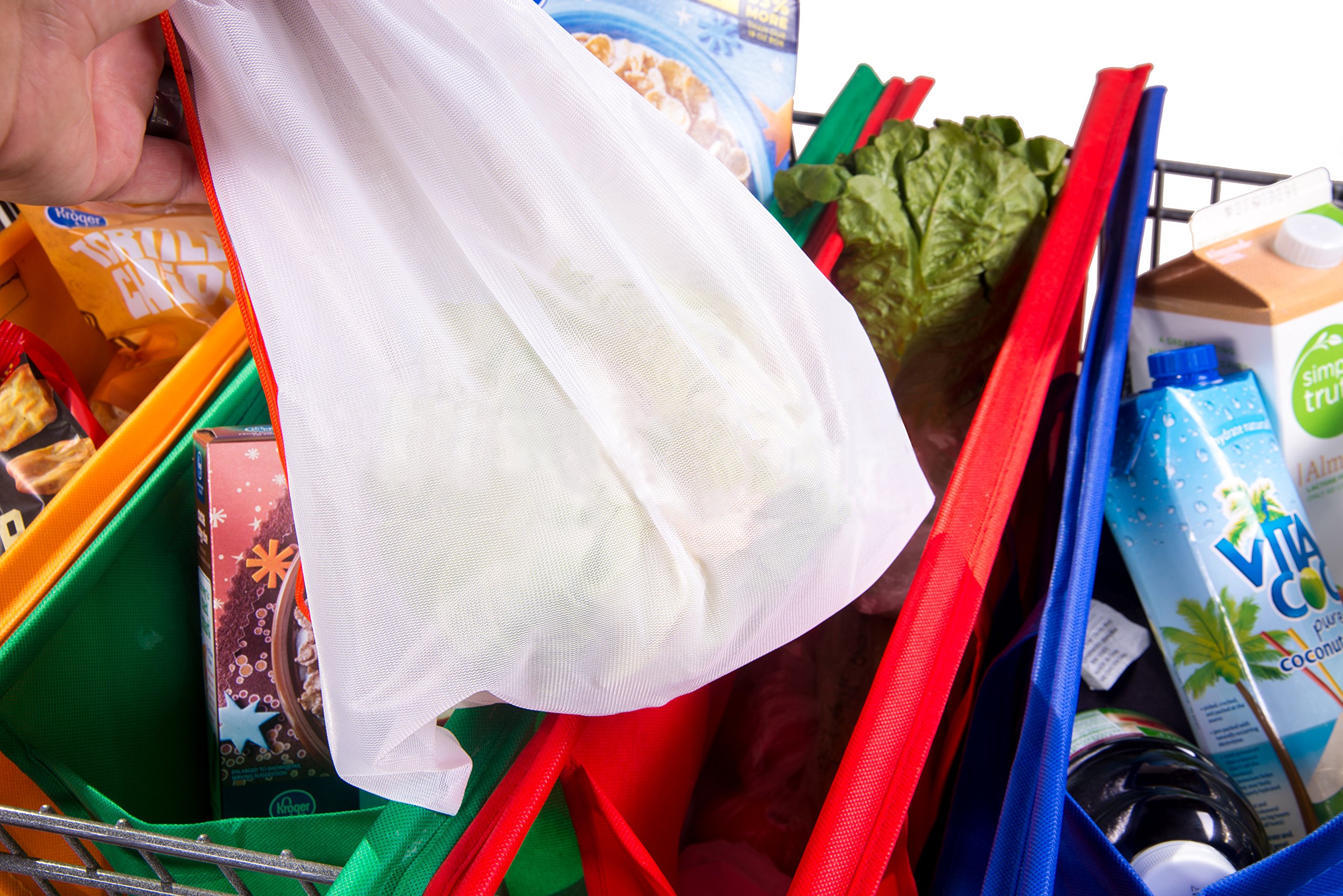 Reusable Grocery Trolley Cart Bags Enhance Shopping Eco