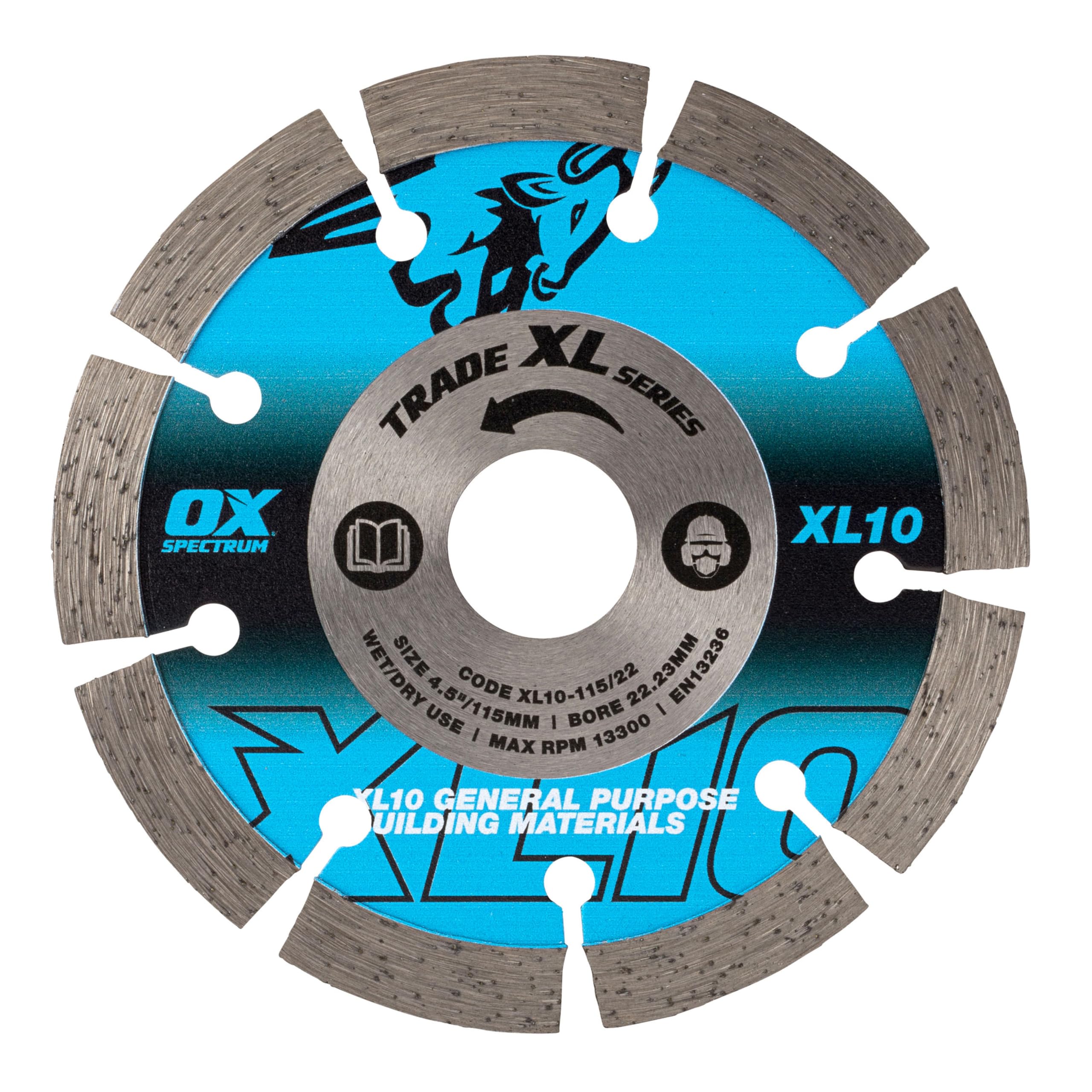 OX Trade XL-10 Segmented Diamond Blade - General Purpose - 115/22.23mm