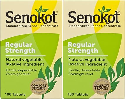 Amazon Com Senokot Regular Strength 100 Count Tablets Natural