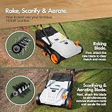 VonHaus 1500W Lawn Scarifier & Aerator 32cm 30L 10m Cable 4 depths view 2