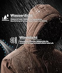 Zoofly Mens Winter Jackets Water Resistant Ripstop