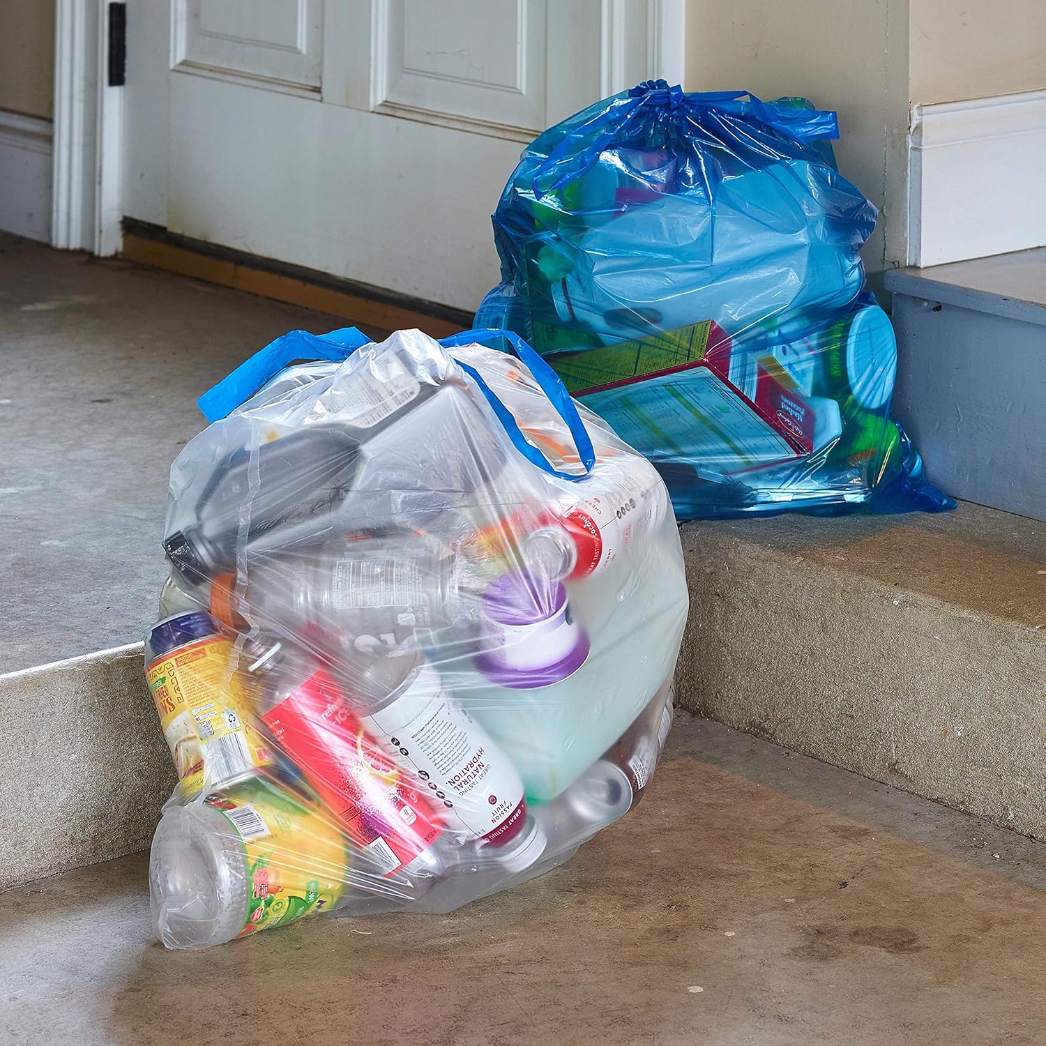 Hefty Trash Bags for the Recycling Bin Clear, 13 Gallon, 60 Count