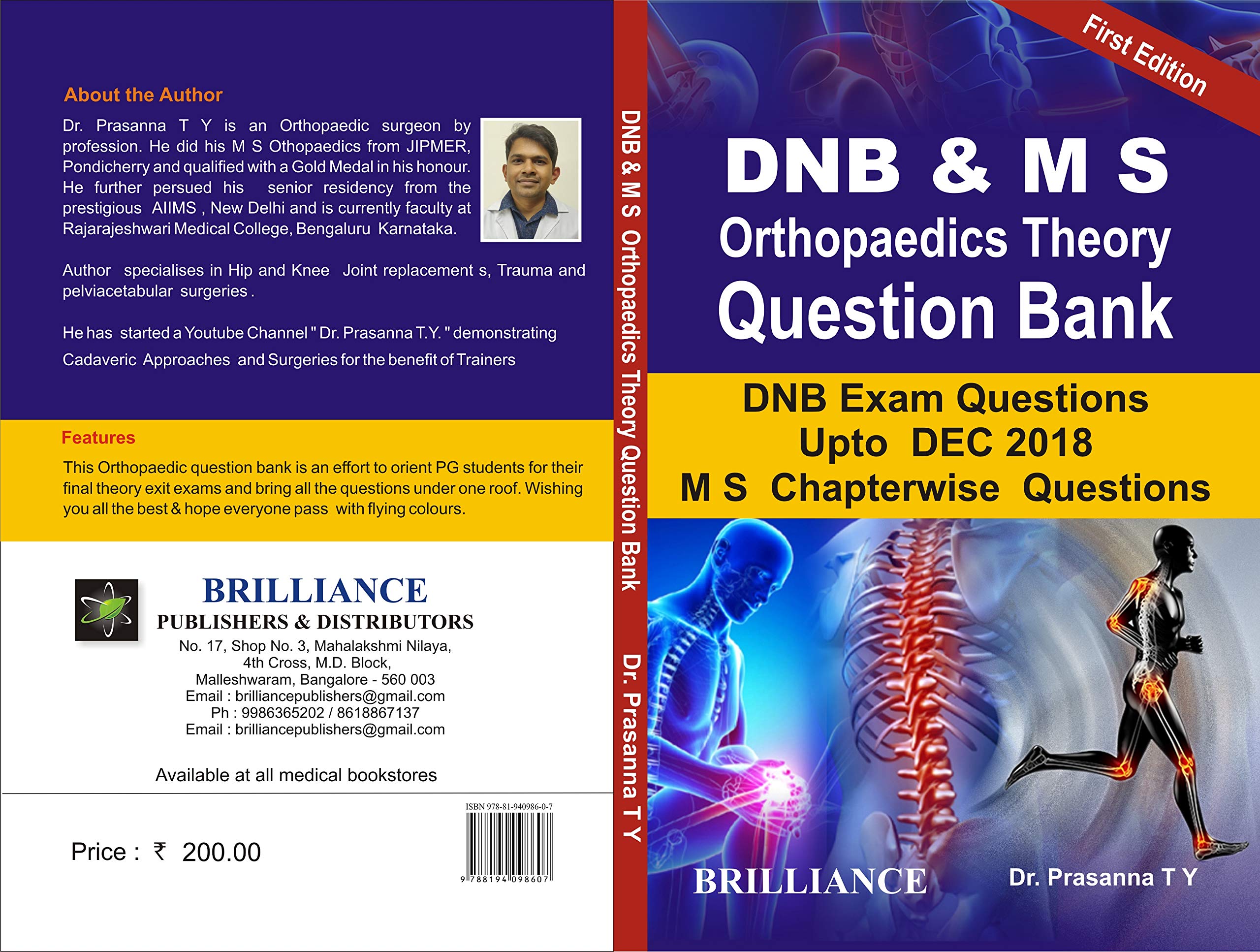 Buy Dnb Ms Orthopaedics Theory Question Bank Book Online At Low