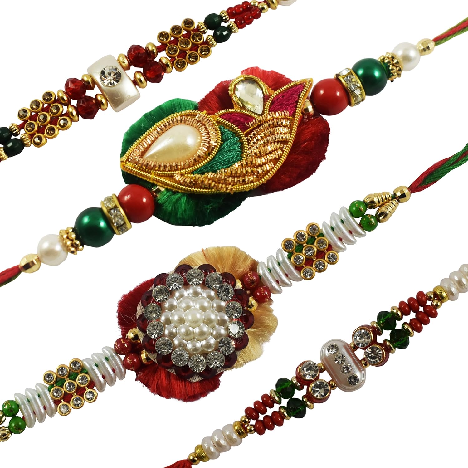 urvi creation set of 4 rakhi for brother, rakhi for bhaiya, rakhi gift for brother