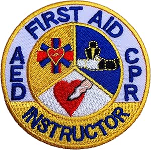 Amazon.com: First Aid AED CPR Instructor Patch (3 Inch) Embroidered ...